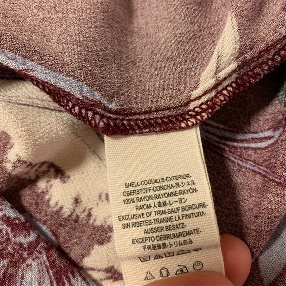 Free People Bella Floral-Print Tunic Mini Dress Purple Bell Sleeve V Neck - Picture 9 of 11